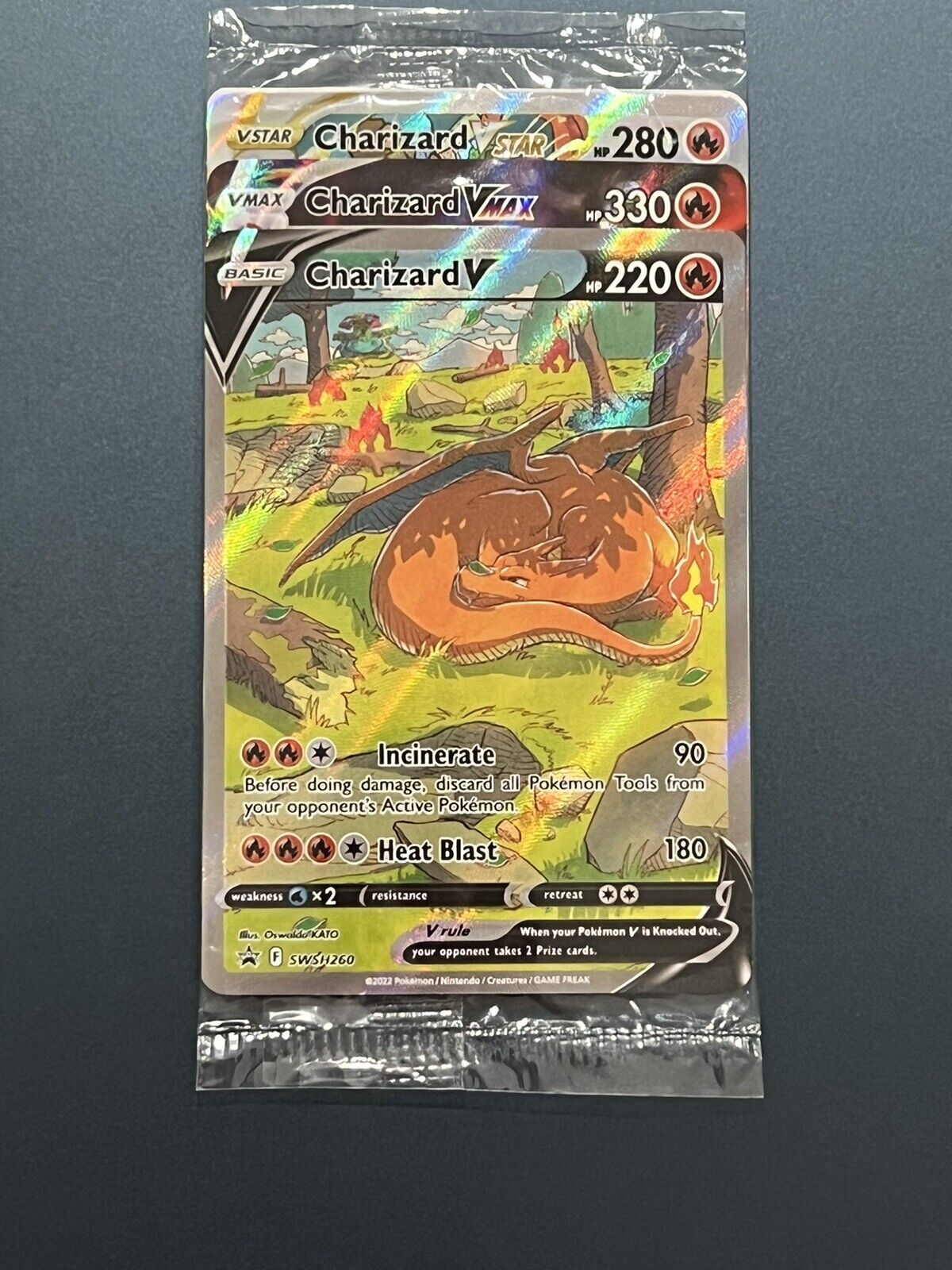 pokemon charizard upc promo cards Pokémon TCG Charizard UPC Promo Cards SWSH260 SWSH261 & SWSH262 (SEALE – ImAPokeTrader