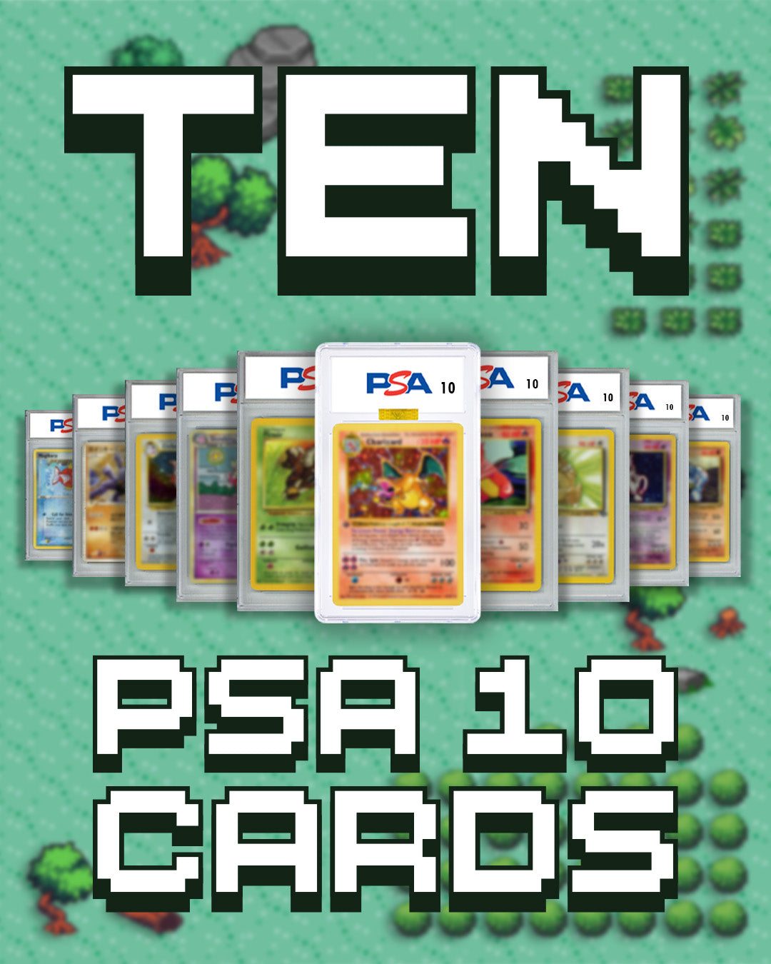 TEN MYSTERY PSA 10 POKEMON CARDS