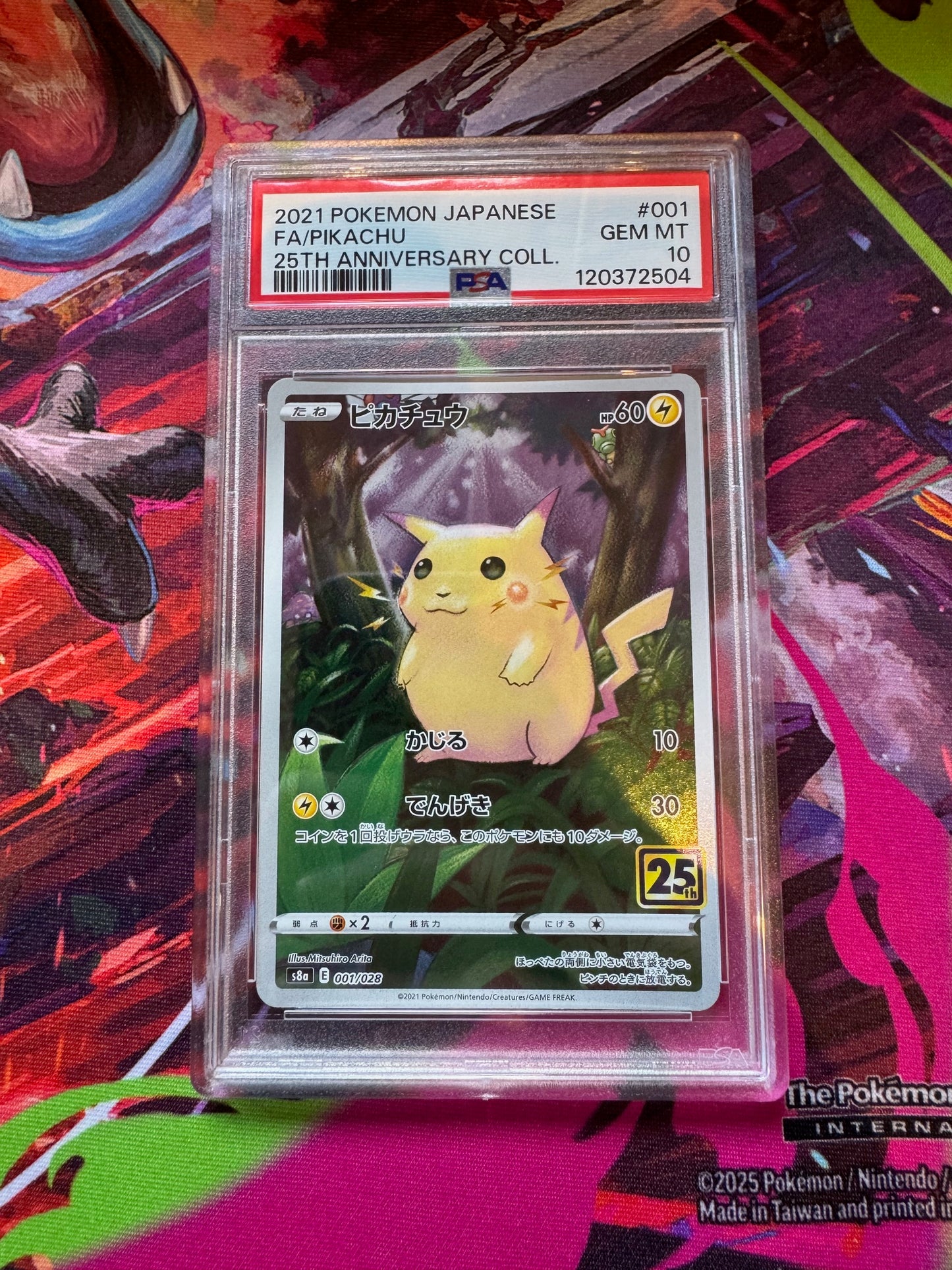 PIKACHU 2021 Pokemon Japanese 25th anniversary collection 001/028 PSA 10