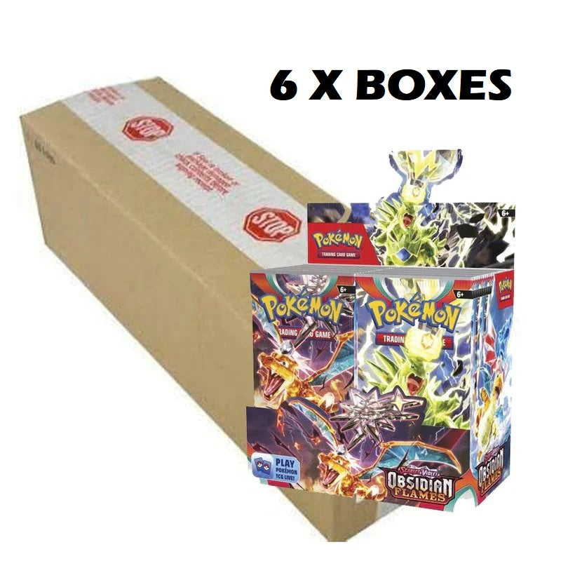 CASE OF 6 Obsidian Flames Booster Boxes (Scarlet & Violet)